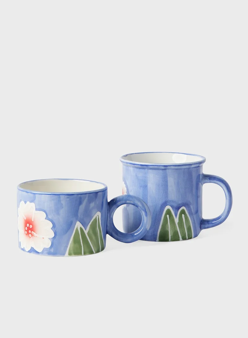 Prickly Pear Large 'Isa' Floral Circle Handle Mug