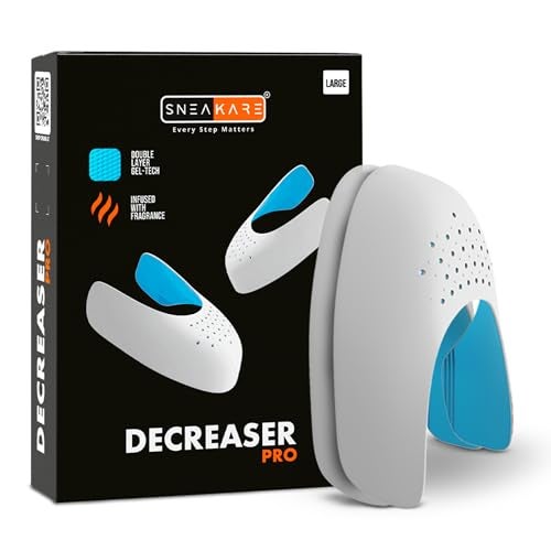 SNEAKARE DECREASER Pro Large Shoe Crease Protector for Men's Shoes - Shoe Crease Preventer for Sneakers - Anti Wrinkle Guard - (UK7 to UK12) - 1 Pair - Image 1