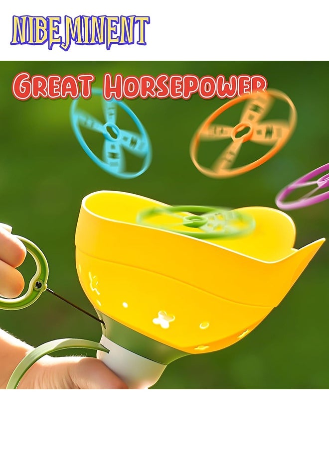 NIBEMINENT Outside Toys for Kids - Manual Capture Catching Game - Toddler Chasing Toy for Boys & Girls, Outdoor Fun Family Games, 12 discs and 2 Frog Hand Launch Catcher  - Image 3