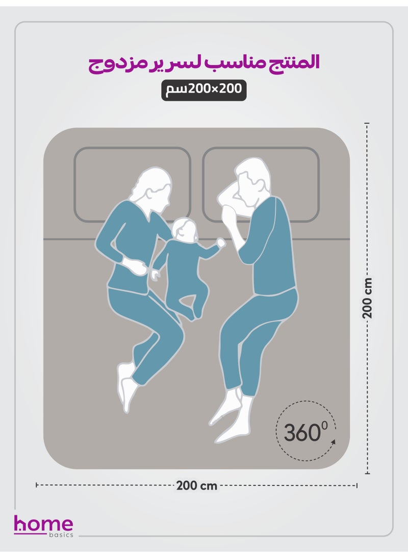 Donetella Bedding Fitted Sheet - Fits 200x200 Cm For Super King Bed - 3 Pcs (1 Fitted Sheet and 2 Pillowcases) - 35 Cm Deep Pocket - Solid Bed Sheet - Image 2