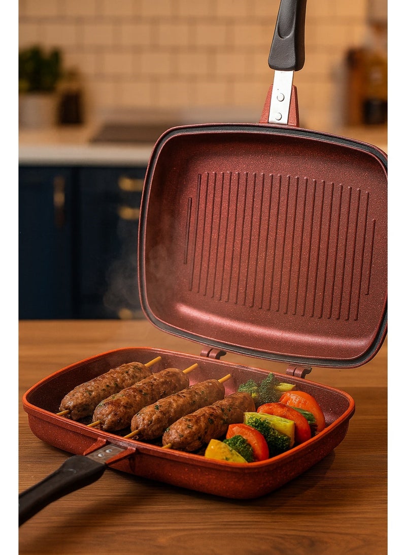 Granite Non Stick Double Grilling Frying Pan For 36 CM - Image 1