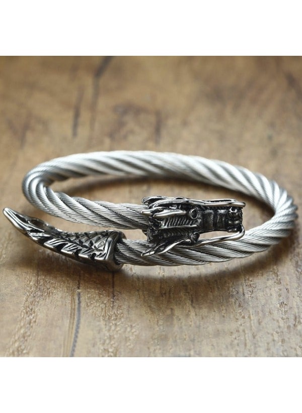 Dragon Design Twist Steel Men's Bracelet Ds80By - pzsku/Z5D83174BF098EBFB8810Z/45/_/1725791680/95d414b1-dd0a-4851-a01b-c615569acda7