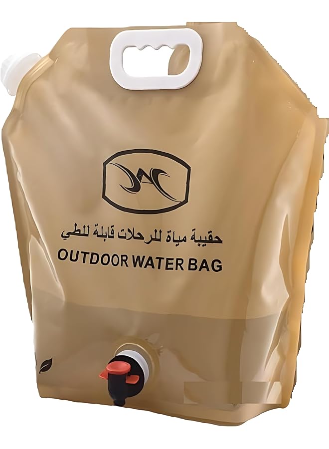 Biki Outdoor Portable Folding Water Bag With Faucet For Camping Folding Water Container Bag 10L Collapsible Water Pouch With Handle Camping Supplies Large Capacity Camping Water Container Bag 10L - Image 1