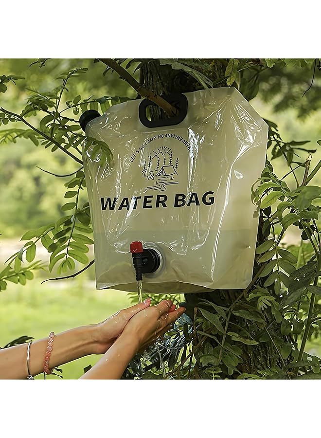 Biki Outdoor Portable Folding Water Bag With Faucet For Camping Folding Water Container Bag 10L Collapsible Water Pouch With Handle Camping Supplies Large Capacity Camping Water Container Bag 10L - Image 2