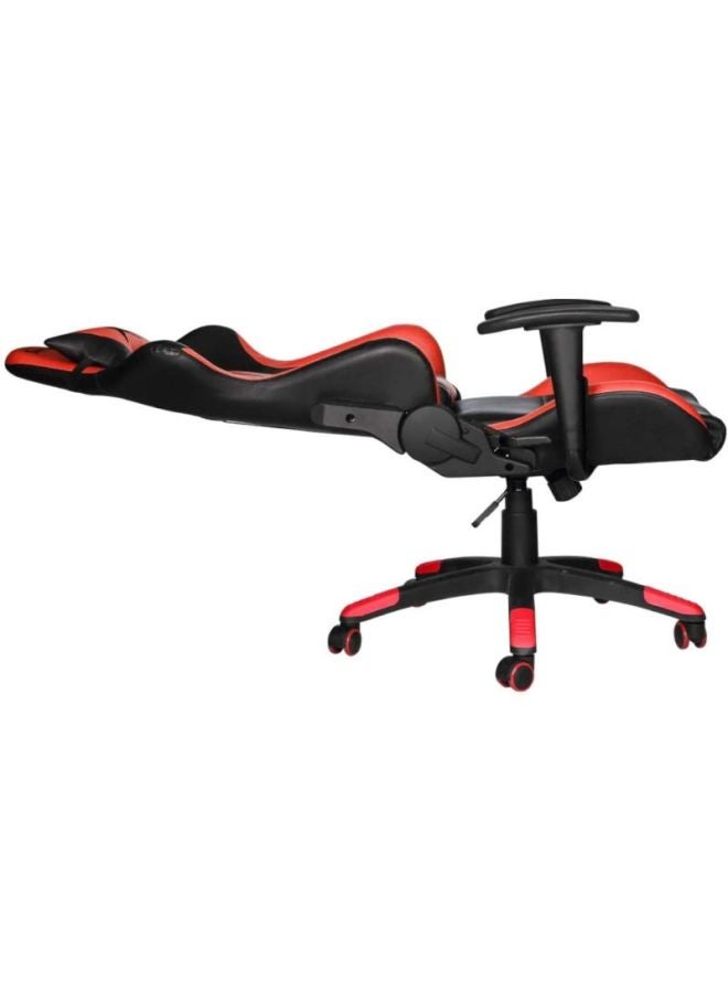 XTRIKE ME Gaming Chair Adjustable Computer Chair PC Office PU Leather High Back Lumbar Support comfortable armrest Headrest red and black On Wheels - GC-905 BK - Image 3