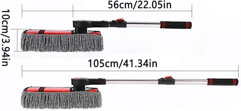Long Handle Car Wash Brush - Long Handle No Scratch Soft Rotating | Car Detailing Cleaning Brush | for Windshield Vehicles RV Window Auto Truck SUV - Image 3
