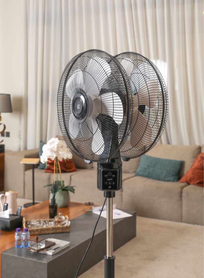 CMXA 170W Stand Fan 16 Inch Fan Diameter 360° Wide Swing, 3 Speeds Low/Medium/High Plus Modes And 5AS Blade - Image 3