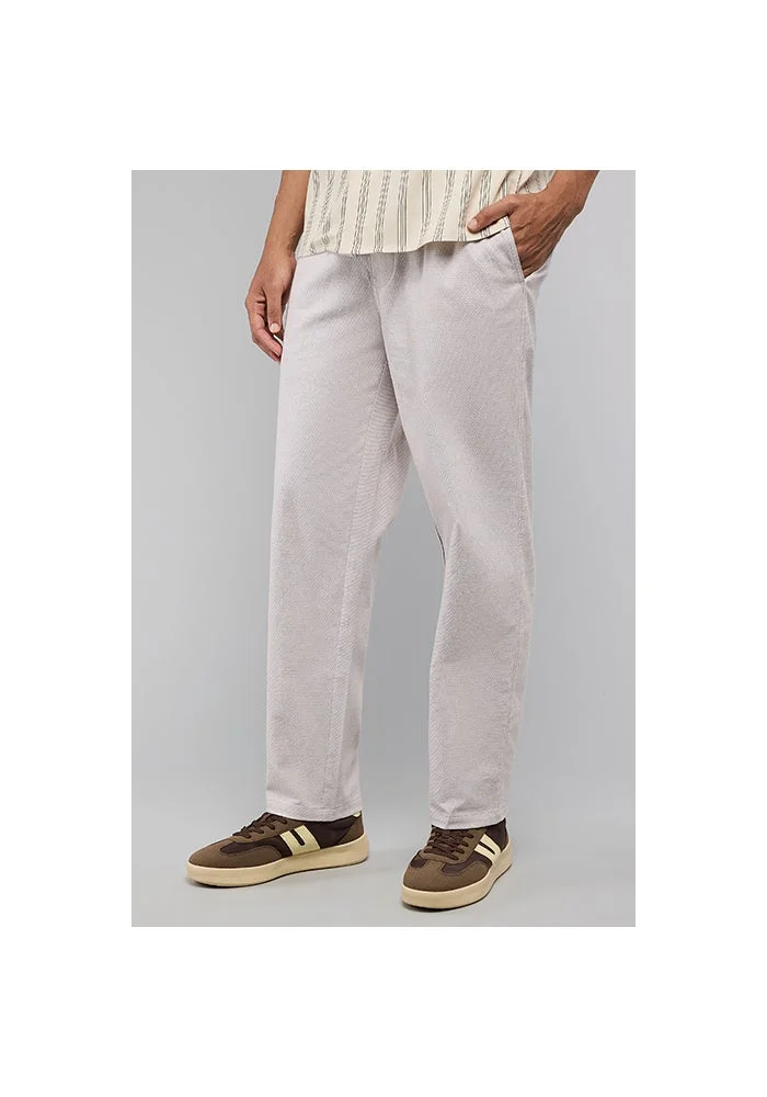 R&b Solid Loose Fit Pants with Elastic Waist