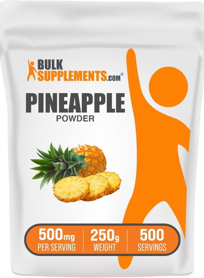 BULKSUPPLEMENTS.COM .com Pineapple Powder - Pineapple Fruit Powder, for Flavoring & Smoothies - Unsweetened & Gluten Free, 500mg per Serving, 250g (8.8 oz) (Pack of 1) - Image 1