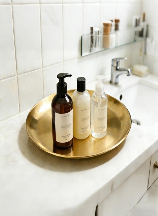 RUIFYRAY 4PCS Gold Round Serving Tray, 5.5 Inch, Stainless Steel Tray Sets for Bathroom, Restaurant, Dining Room, Banquet - Image 5