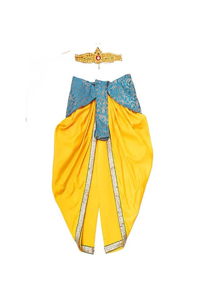 DESI ANDAAZ Krishna Dress for Kids – Fancy Dress for Boys & Girls | Bal Krishna Dress with Mukut, Flute & Accessories (Set of 10)| Janmashtami - Image 2