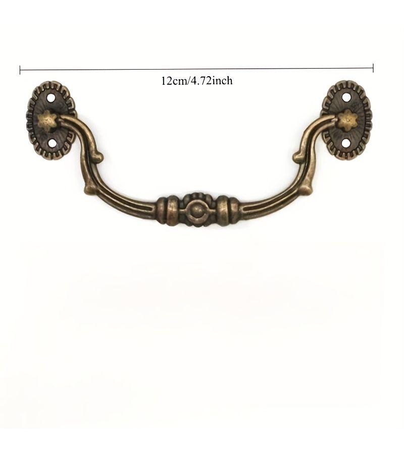 Bronze Jewelry Box Drawer Pulls 2pcs with Screws for Cabinet Furniture - Image 4