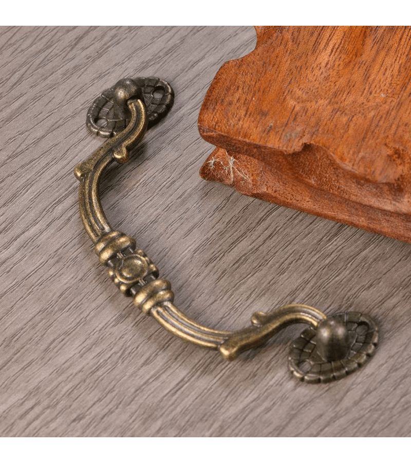 Bronze Jewelry Box Drawer Pulls 2pcs with Screws for Cabinet Furniture - Image 2
