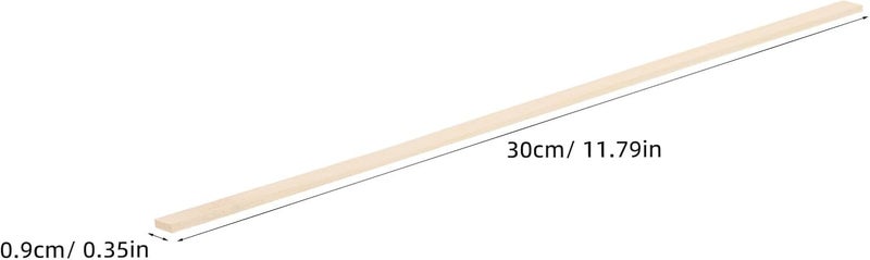 GALPADA 50pcs Unpainted Square Sticks 9x3x300mm DIY Crafting Supplies for Architectural Models and Miniature Landscape Decoration - Image 2