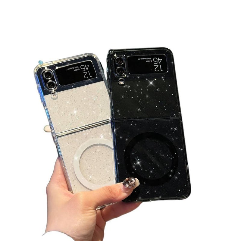 غطاء MagSafe | حماية من السقوط | مغناطيس قوي | مقاوم للصدمات لـ Samsung Galaxy Z Flip 5 | شفاف - Image 2
