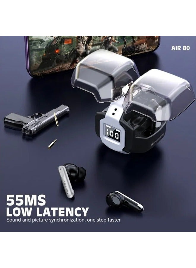 Lenyes AIR 80 tws wireless bluetooth earphone 5.3 hifi smart touch - Image 2