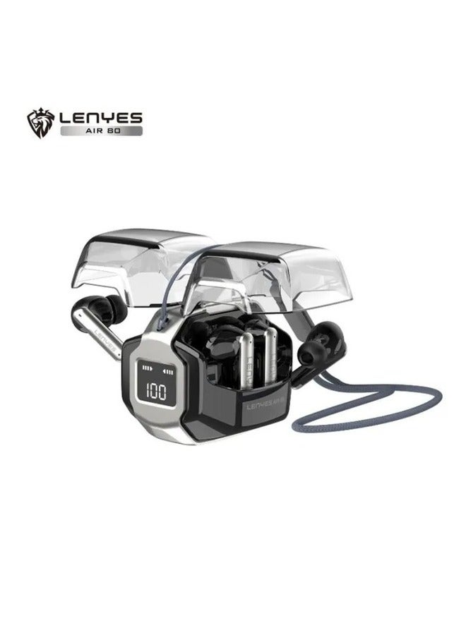 Lenyes AIR 80 tws wireless bluetooth earphone 5.3 hifi smart touch - Image 1