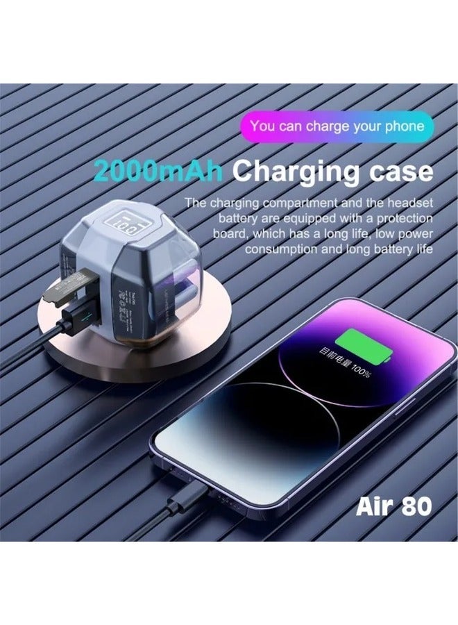 Lenyes AIR 80 tws wireless bluetooth earphone 5.3 hifi smart touch - Image 3