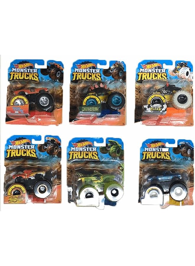 Hot Wheels Monster Trucks 1 64 Scale Die Cast Assortment With Giant Wheels - Image 1