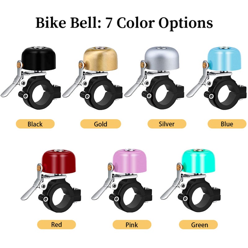 Greallthy Bike Bell Classic Brass Bicycle Bell,Bike Bells for Adults Kids,Loud Sound Bells Fit for 0.87-1.25in/22.2-31.8mm Bicycle Handlebars,Road Mountain Bike Accessories. - Image 2