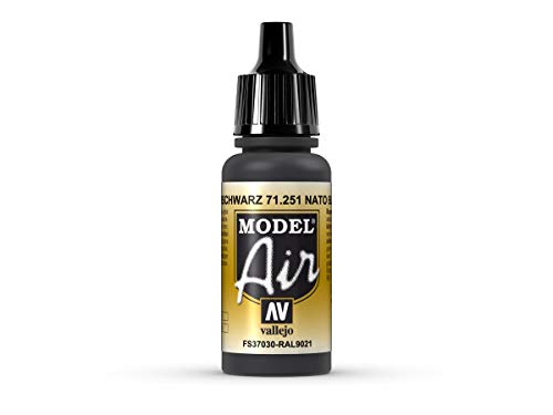 Vallejo Model Air 17 ml Acrylic Paint - NATO Black - Image 3