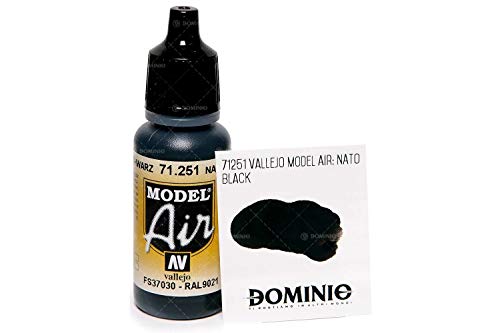 Vallejo Model Air 17 ml Acrylic Paint - NATO Black - Image 4