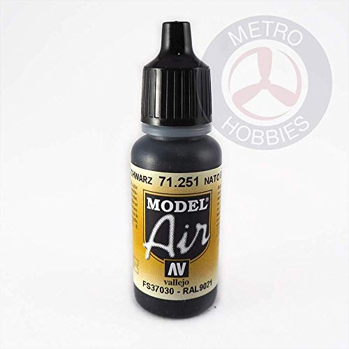 Vallejo Model Air 17 ml Acrylic Paint - NATO Black - Image 2