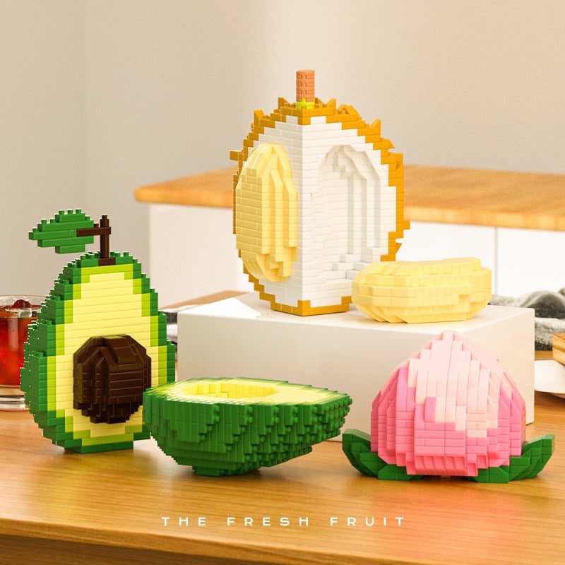 Clc Micro-Particle Toys Leisure Mosaic Building Blocks Toys 8901-8903 Fruit Series Building Blocks Retail - Image 2