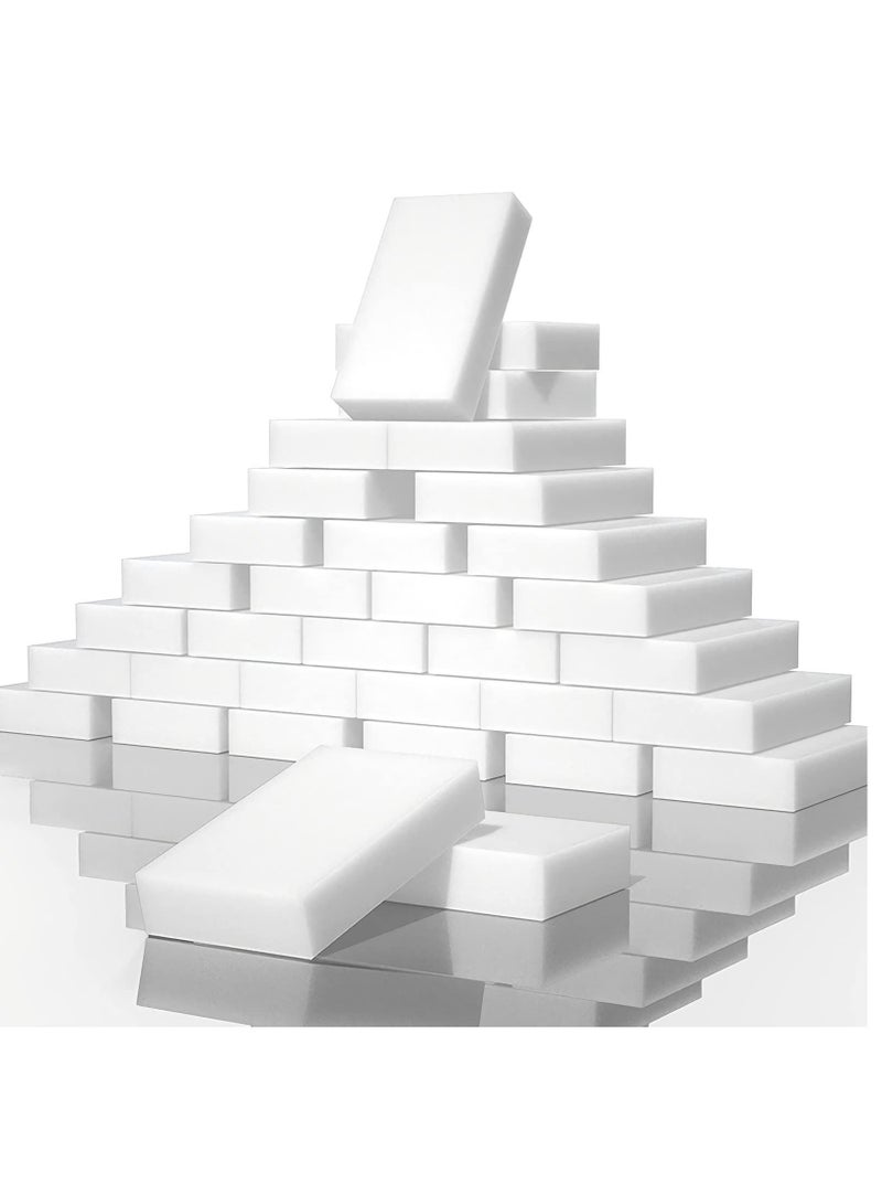 KASTWAVE Magic Sponge Eraser,100 Pack Add Water Melamine Sponge Foam, Extra Large Multi-Surface Household Cleaning Non-Scratch Scrub Sponge Pads for Kitchen, Car,Sink,Shoe，Bathtub Cleaning Sponge - Image 1