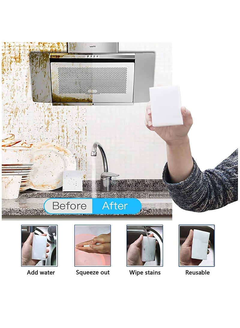 KASTWAVE Magic Sponge Eraser,100 Pack Add Water Melamine Sponge Foam, Extra Large Multi-Surface Household Cleaning Non-Scratch Scrub Sponge Pads for Kitchen, Car,Sink,Shoe，Bathtub Cleaning Sponge - Image 3