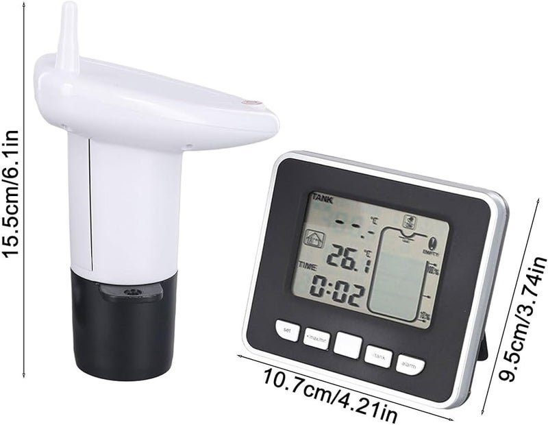 Water Tank Level Gauge with Temperature Display IP43 Waterproof ABS Sensor High Low Alarm - Image 5