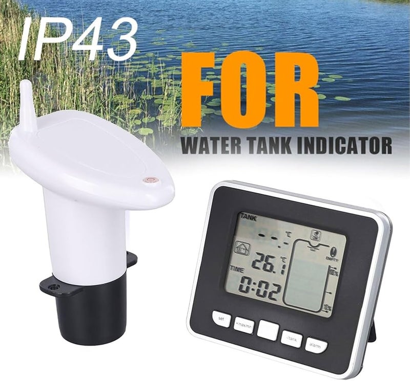 Water Tank Level Gauge with Temperature Display IP43 Waterproof ABS Sensor High Low Alarm - Image 3