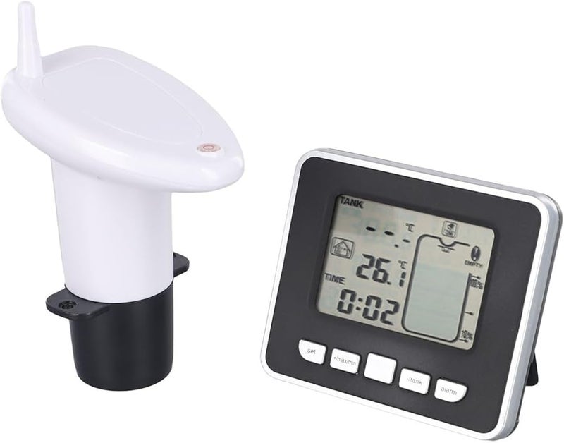 Water Tank Level Gauge with Temperature Display IP43 Waterproof ABS Sensor High Low Alarm - Image 2