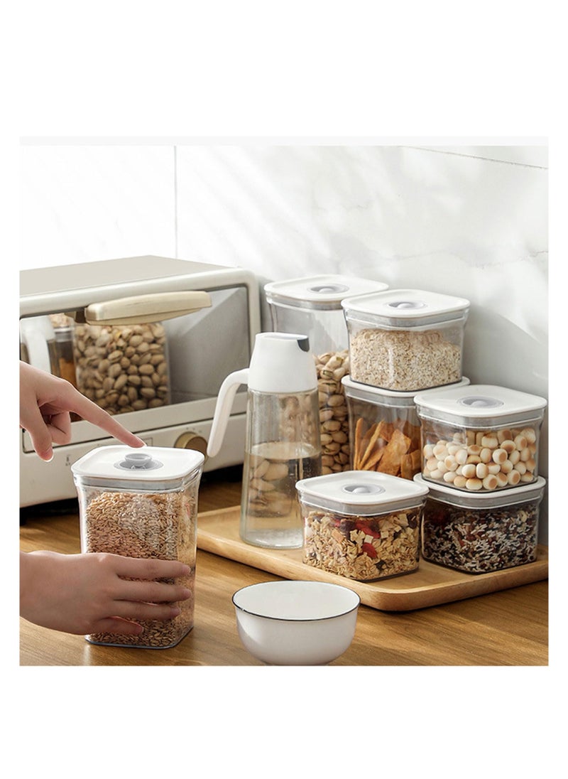 Bonita Transparent Sealed jars, Food-Grade Plastic Can Sealed Storage Box: Airtight Pantry Organizer 4 Pieces Set for Spices, Legumes, Rice, Cereals, Coffee , 1.5l  - Image 4