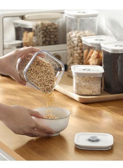 Bonita Transparent Sealed jars, Food-Grade Plastic Can Sealed Storage Box: Airtight Pantry Organizer 4 Pieces Set for Spices, Legumes, Rice, Cereals, Coffee , 1.5l  - Image 2