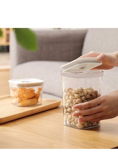 Bonita Transparent Sealed jars, Food-Grade Plastic Can Sealed Storage Box: Airtight Pantry Organizer 4 Pieces Set for Spices, Legumes, Rice, Cereals, Coffee , 1.5l  - Image 5