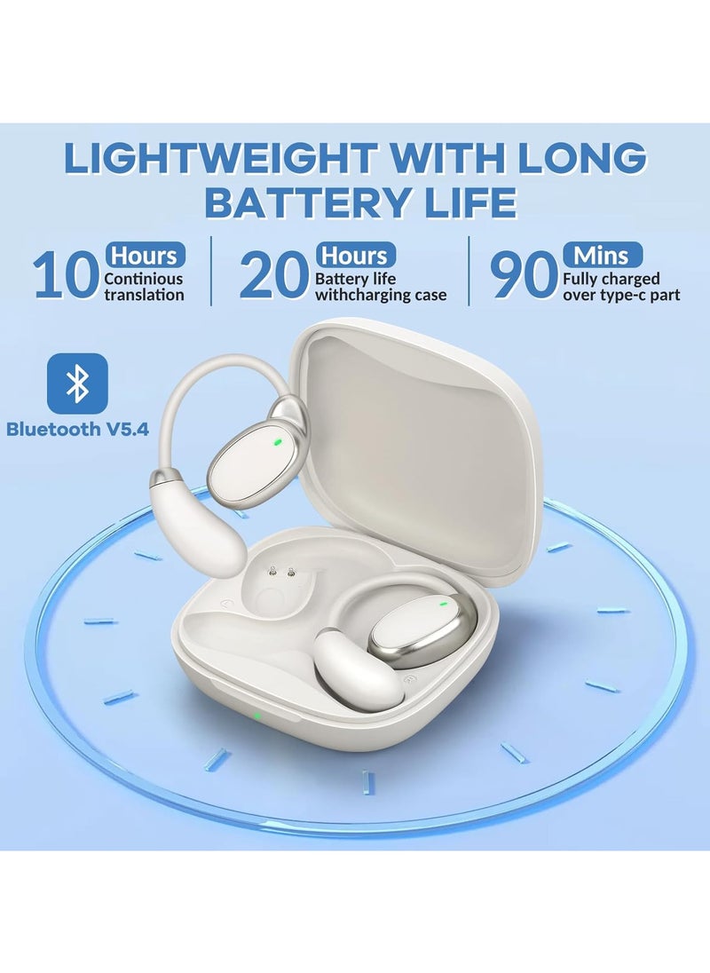 lekikpo - Language Translator Earbuds Offer Two Way Real-time Translation in 138 Languages, with Bluetooth and an APP Provide Online Instant Voice Translation for Travel Business and Learning - Image 1