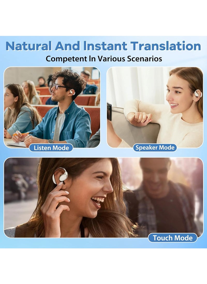 lekikpo Language Translator Earbuds Offer Two Way Real-time Translation in 138 Languages, with Bluetooth and an APP Provide Online Instant Voice Translation for Travel Business and Learning  - Image 2