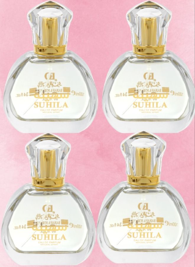 Banafa 4 Pieces Suhila Perfume 100ml EDP - Image 1