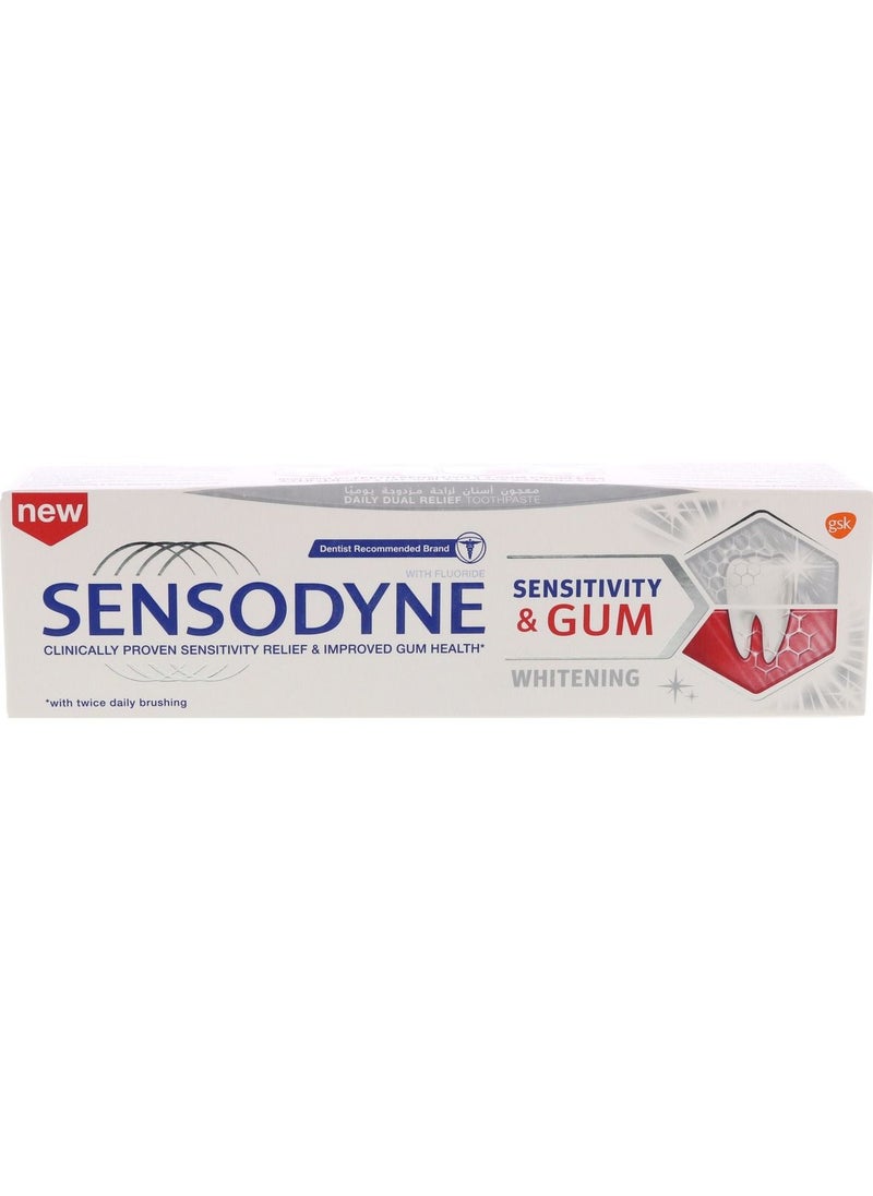 Sensodyne Sensitivity And Whitening for Sensitive Teeth And improved Gum Health 75ml  - Image 3