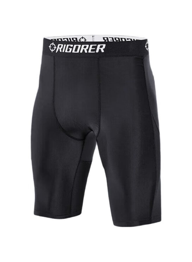 RIGORER  Tight-Fitting Pants For Men, Summer Sports Fitness Shorts, American-Style Quick-Dry High-Elasticity Training Base Layer Pants For Men - Image 1
