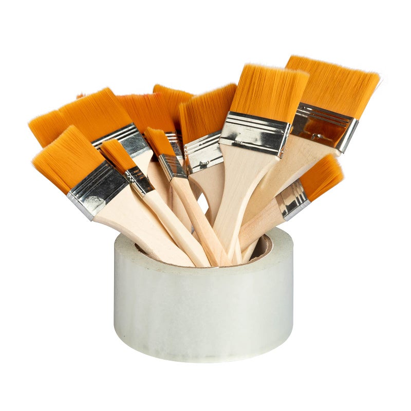 EORTA Set of 12 Art Paint Brushes Assorted Sized Nylon Painting Brushes with Wooden Handles for Acrylic, Oil, Paint, Varnishes, Watercolor, Painter, Students, Artist - Image 2