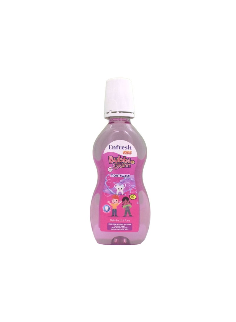 Enfresh Kids Bubble Gum Mouth Wash 300Ml  - Image 1