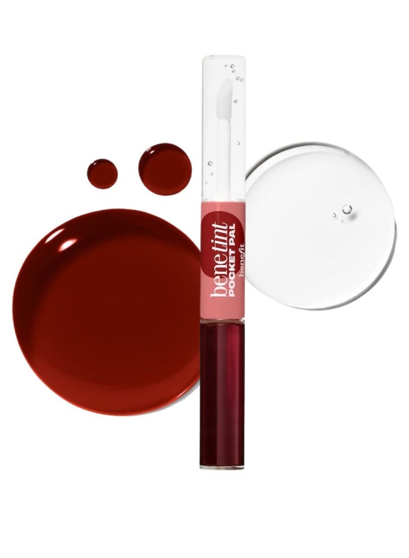 Benefit Benetint Pocket Pal Dual-Ended Longwear Lip Stain & Gloss Dark Cherry - Dark Cherry- Tinted Lip Stain & Clear Gloss, Long-Wearing 2-in-1 Formula, 2.6 mL - Image 1