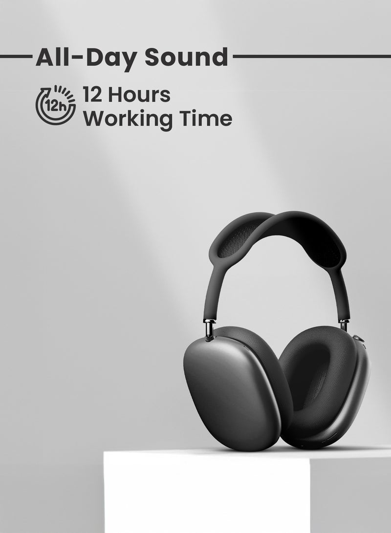 GREEN LION Encore Max Headphone with ANC and Protective case / Active Noise Cancellation / 12H Playtime / Detachable Ear Cushion / 180H Standby Time / Auto Power On/Off - Black - Image 2