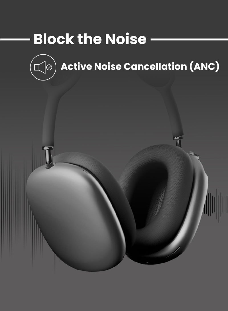 GREEN LION Encore Max Headphone with ANC and Protective case / Active Noise Cancellation / 12H Playtime / Detachable Ear Cushion / 180H Standby Time / Auto Power On/Off - Black - Image 3