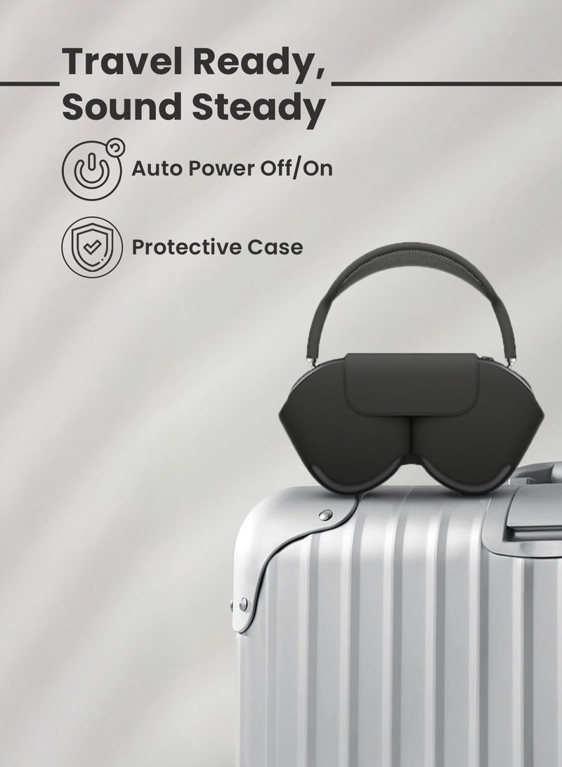 GREEN LION Encore Max Headphone with ANC and Protective case / Active Noise Cancellation / 12H Playtime / Detachable Ear Cushion / 180H Standby Time / Auto Power On/Off - Black - Image 4