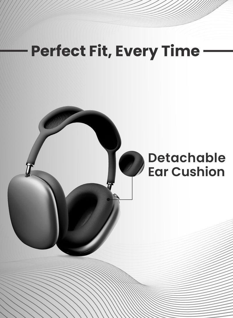 GREEN LION Encore Max Headphone with ANC and Protective case / Active Noise Cancellation / 12H Playtime / Detachable Ear Cushion / 180H Standby Time / Auto Power On/Off - Black - Image 5