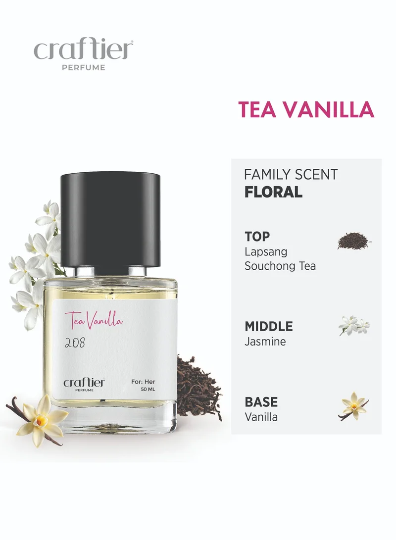 Craftier Perfume Inspired-Donna Green Stravangza TEA VANILLA - Inspired of-DONNA BORN IN ROMA GREEN STRAVAGANZA, Eau De Parfum for Women - 50ml, Long Lasting Floral Fragrance Upto 24 Hrs, Travel Size Women's Perfume for Women | Best Price UAE