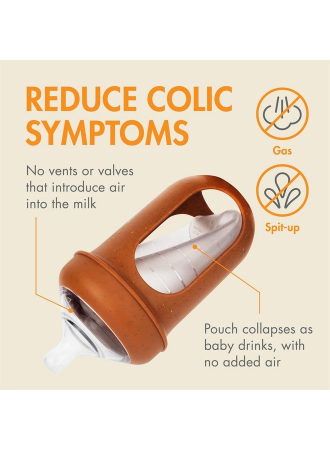 BOON مجموعة هدايا زجاجة الرضاعة بون نورش - أساسيات تغذية الأطفال للأمهات الجدد - تشمل زجاجات رضاعة سعة 4 أونصات و 8 أونصات، أغطية تخزين، حلمات تدفق سريع، أكياس تخزين، غطاء قشة، ومجموعة فرشاة زجاجة الأطفال مود. - Image 2